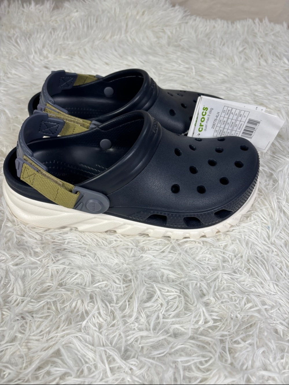 Crocs Duet Max 2 Clog Womens 8 Mens 7 Navy Blue Marine
